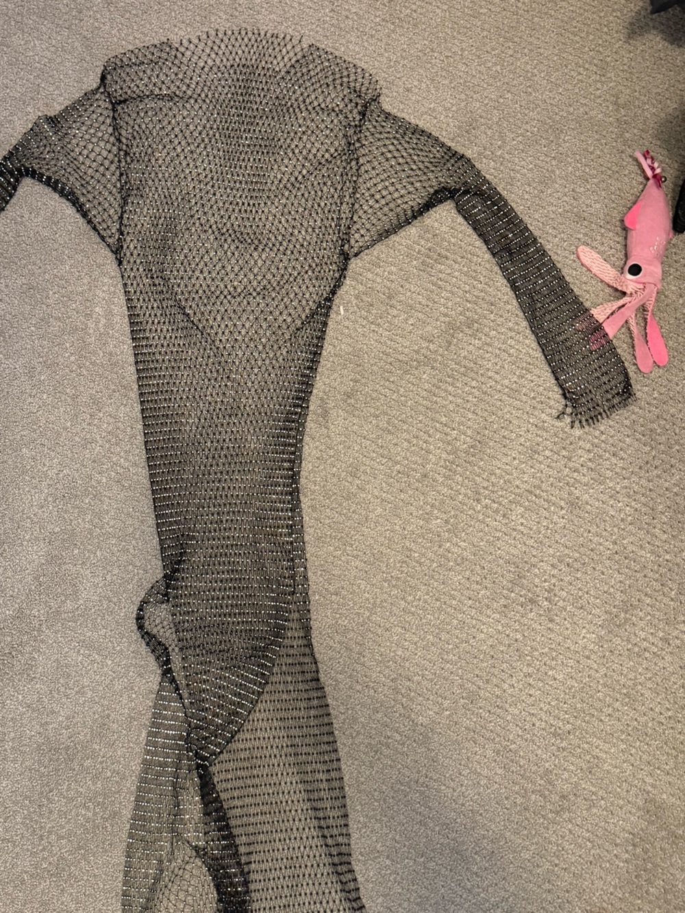 Black Metallic Open-Knit Women’s dress